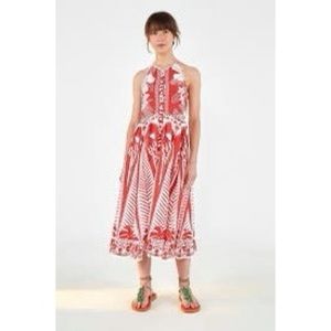 FARM RIO Red Palm Dress Size Small